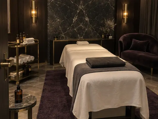 Siyah mermer duvarlı masaj odası — Arnavutköy, Masaj Salonun